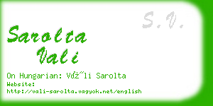 sarolta vali business card